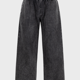 Pantalón de buzo baggy heavyweight® negro washed