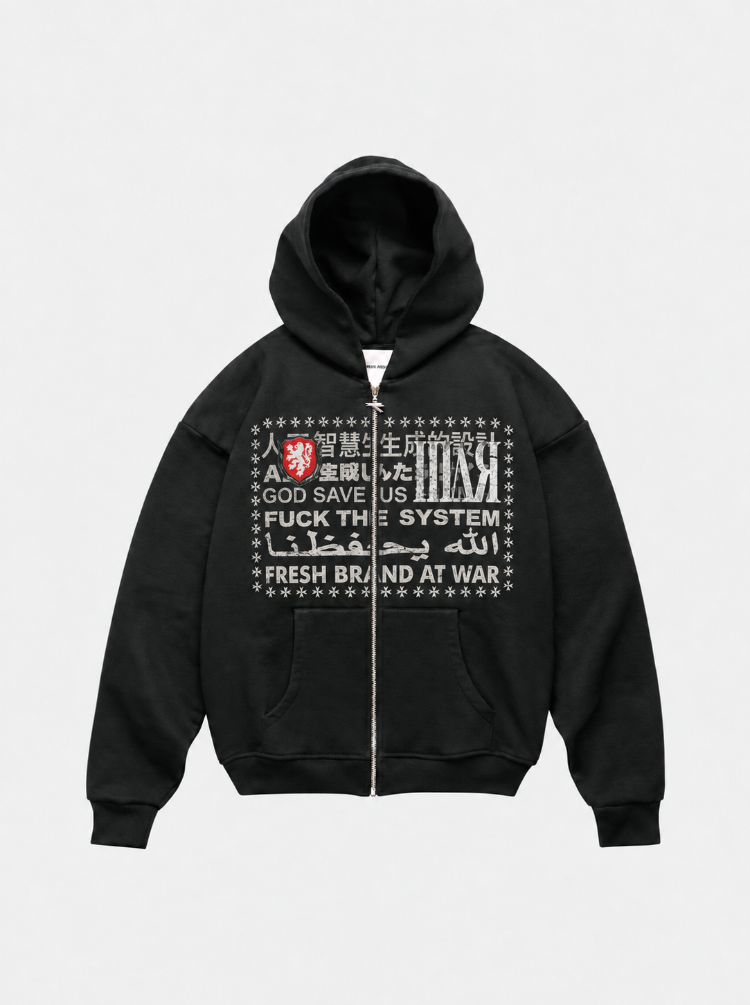 WAR HOODIE - BLACK - S