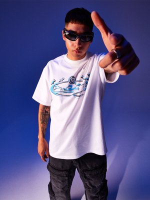 Polera cairo star oversize heavyweight® blanco