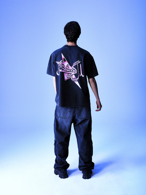 Polera cairo star oversize heavyweight® negro vintage