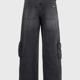 Cargo jeans baggy washed