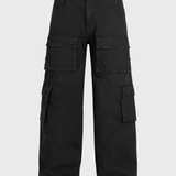 Cargo jeans baggy negro