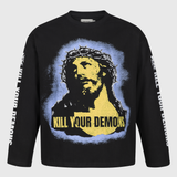 Polera Heavyweight® Kill your demons - Negro