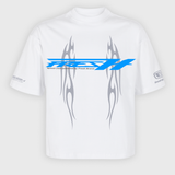 Polera Heavyweight® Fresh Racing Tribal Blanca