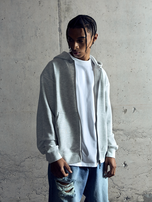 Polerón Zipper heavyweight® gris melange