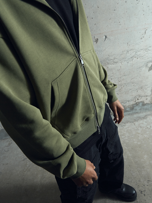Polerón Zipper heavyweight® verde oliva