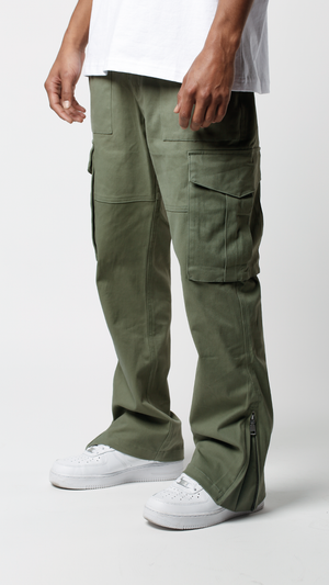 Pantalón cargo Flare - Verde