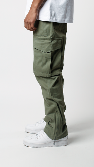 Pantalón cargo Flare - Verde